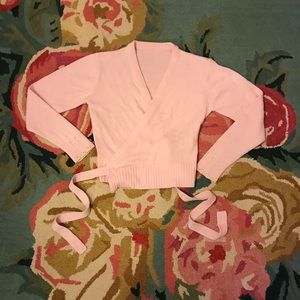 Pink Wrap Around Ballet Sweater